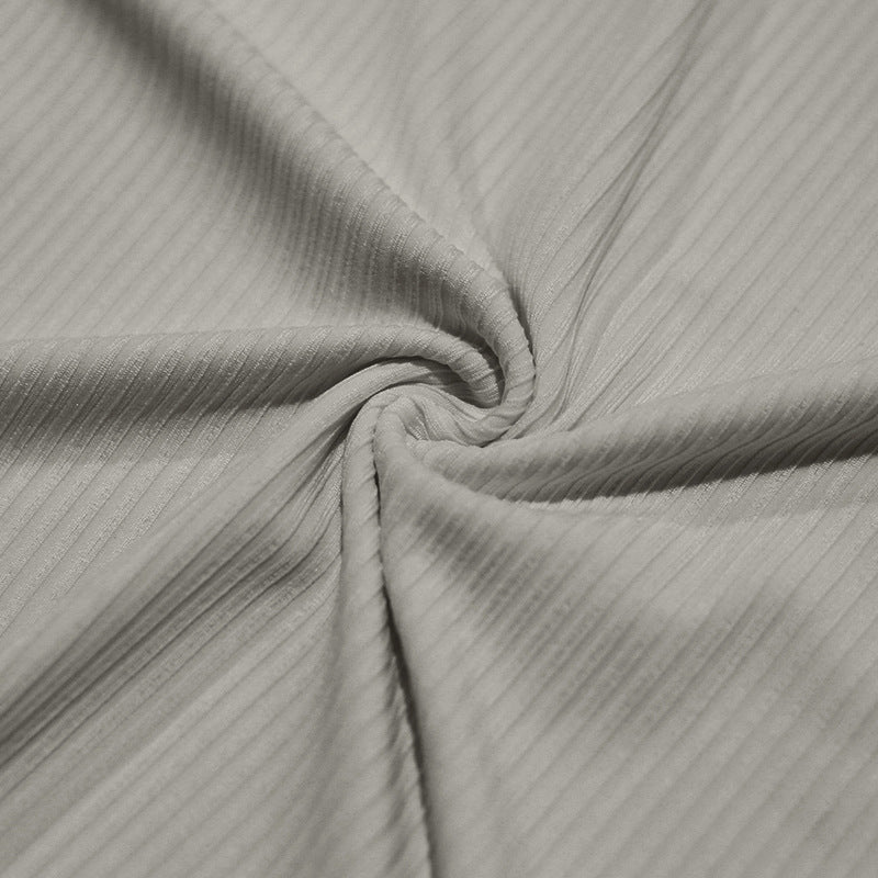 Men's casual cool breathable ribbed loose round neck short-sleeved shorts suit