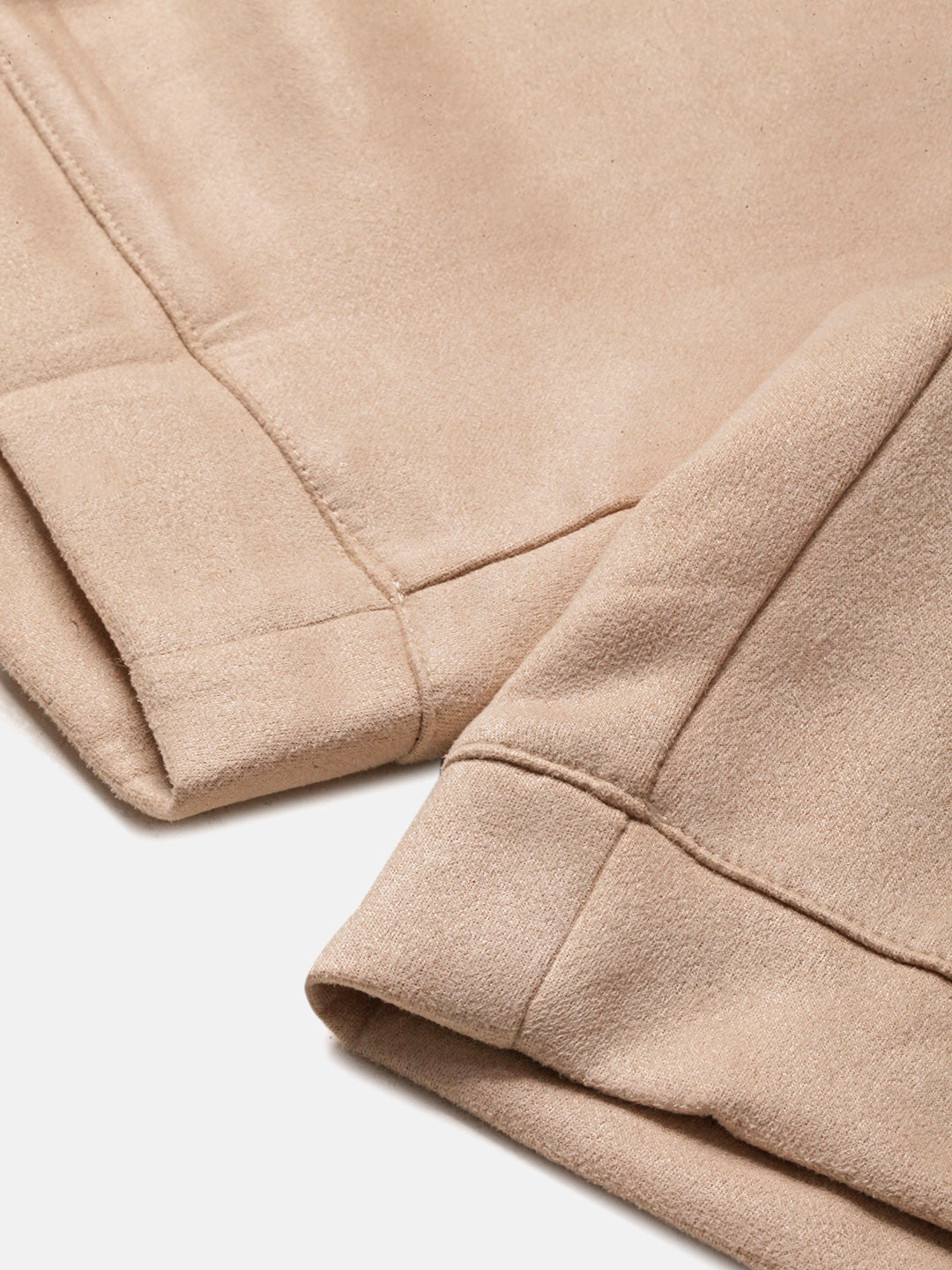 Men's Cream Solid Regular Fit Shorts