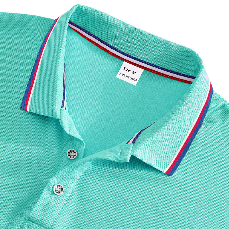 European size quick-drying polo shirt with lapel short sleeves