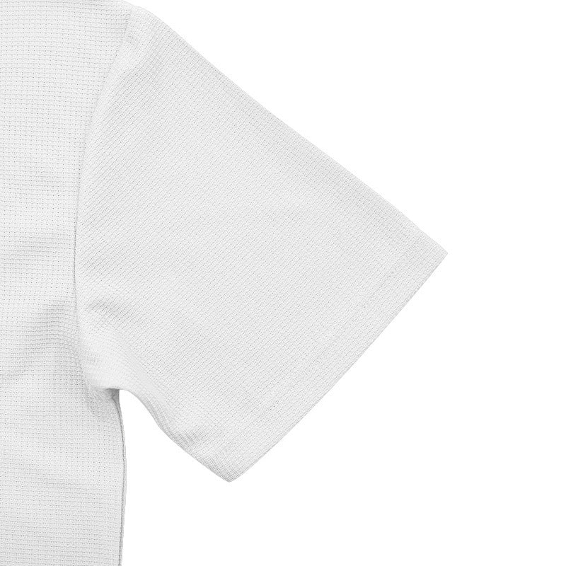 Short-sleeved T-shirt European and American men's tie-string henley shirt top