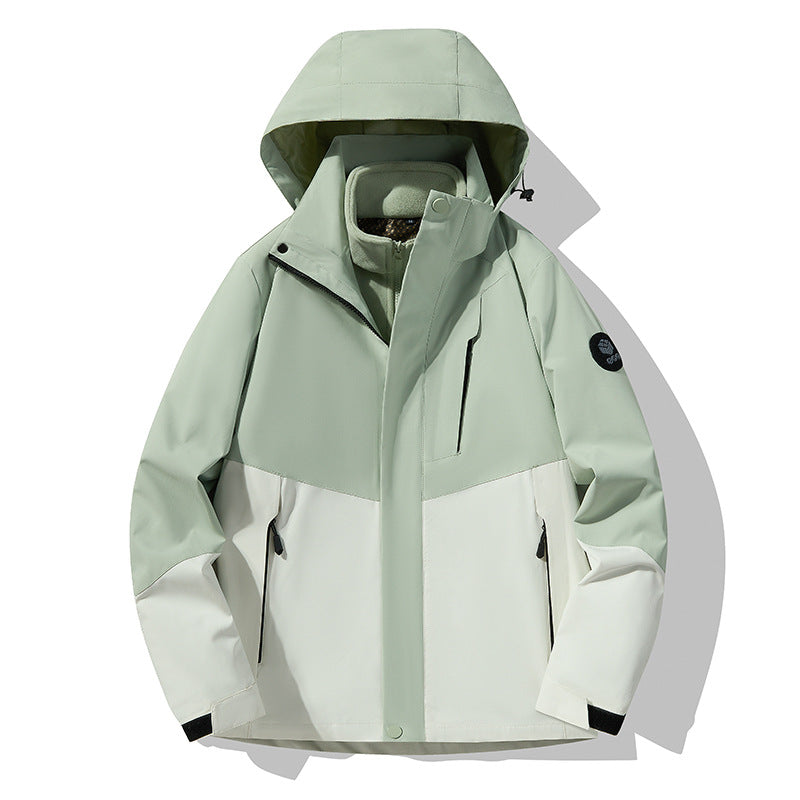 New waterproof waterproof three-in-one outdoor climbing jacket mountaineering clothing couple