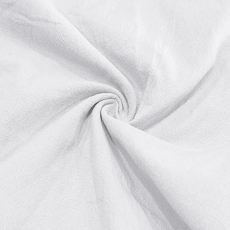 Hawaiian Linen Loose Casual Henley Lapel Casual Short Sleeve Shirt