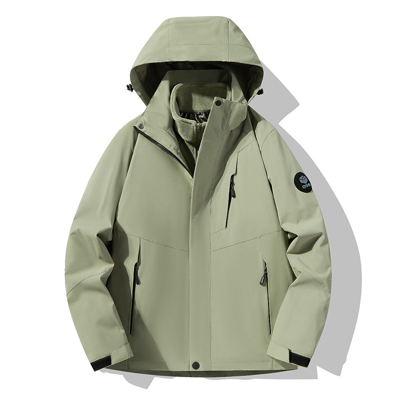 New waterproof waterproof three-in-one outdoor climbing jacket mountaineering clothing couple