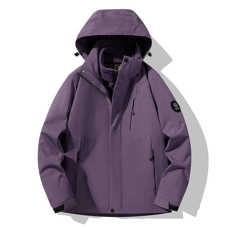 New waterproof waterproof three-in-one outdoor climbing jacket mountaineering clothing couple