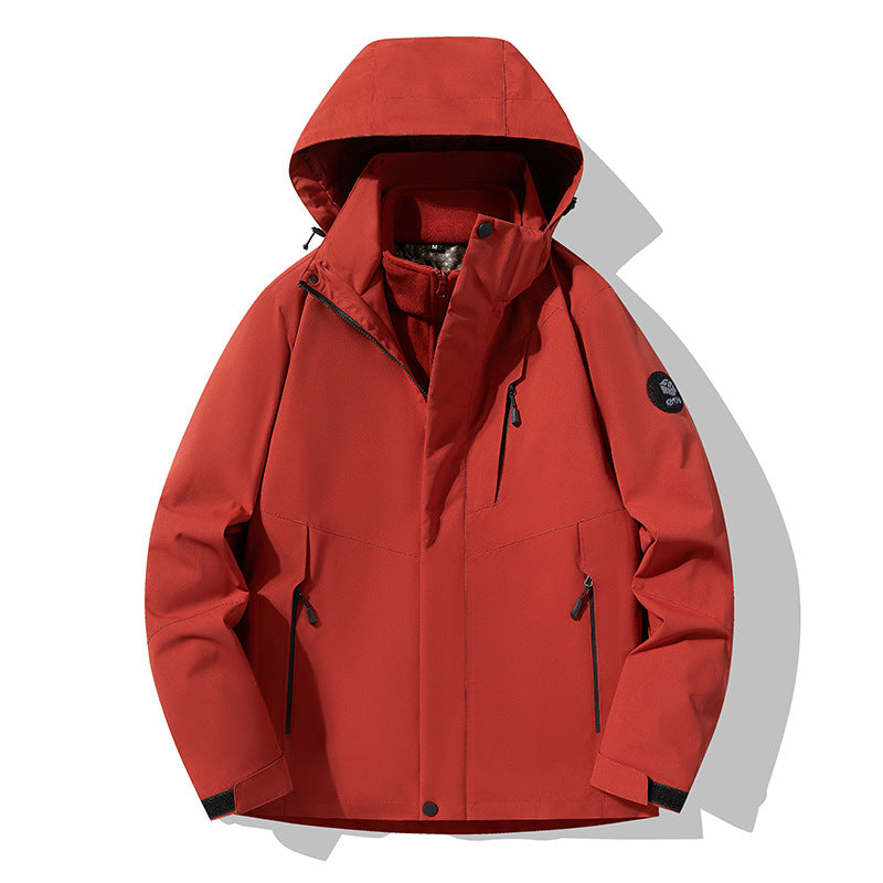 New waterproof waterproof three-in-one outdoor climbing jacket mountaineering clothing couple