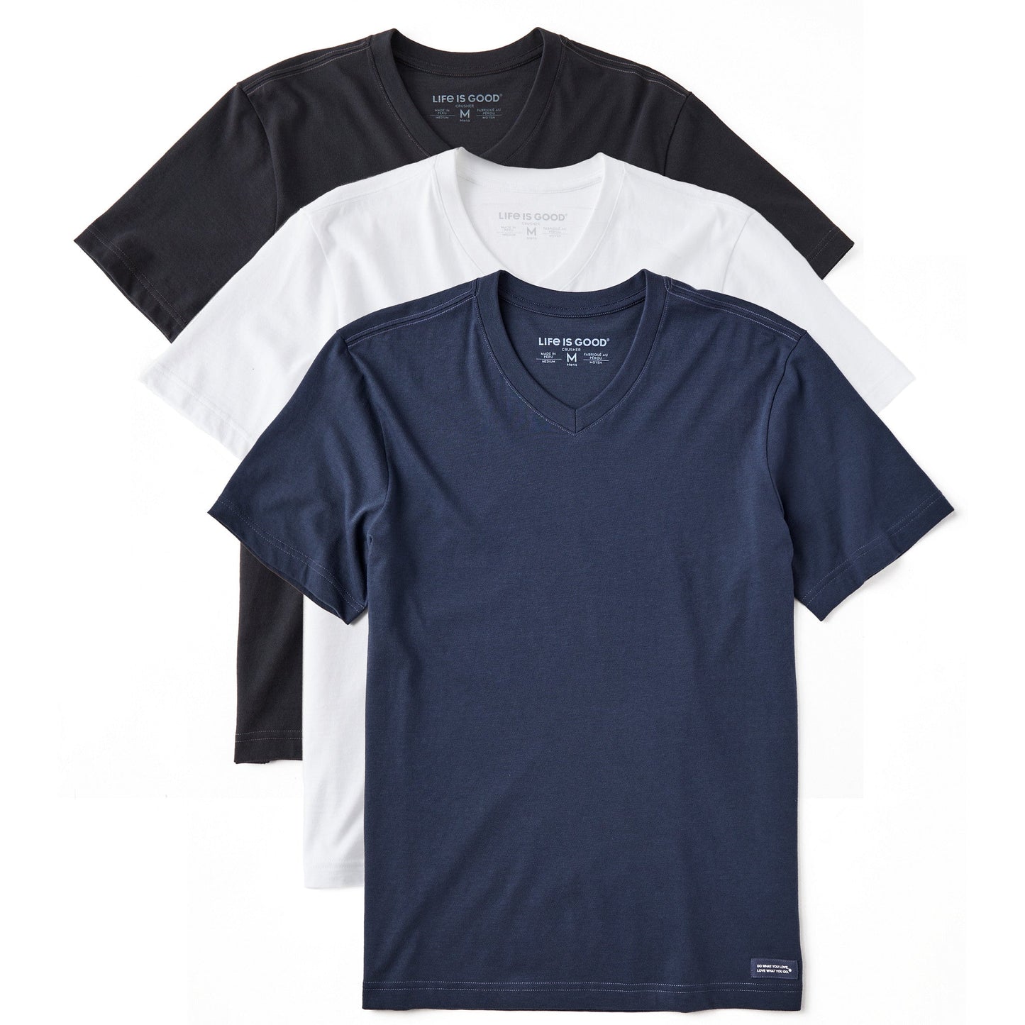 Men's Solid 3-Pack Crusher Vee - Multi