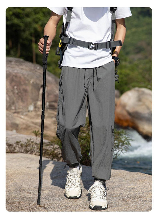 Versatile straight overalls mountain loose couple style long pants