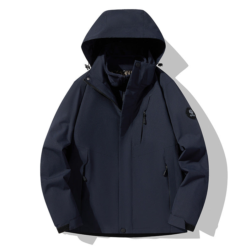 New waterproof waterproof three-in-one outdoor climbing jacket mountaineering clothing couple