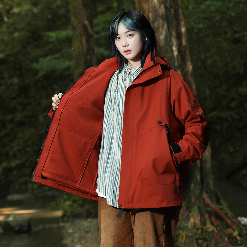 Three-in-one water-repellent jacket for men and women