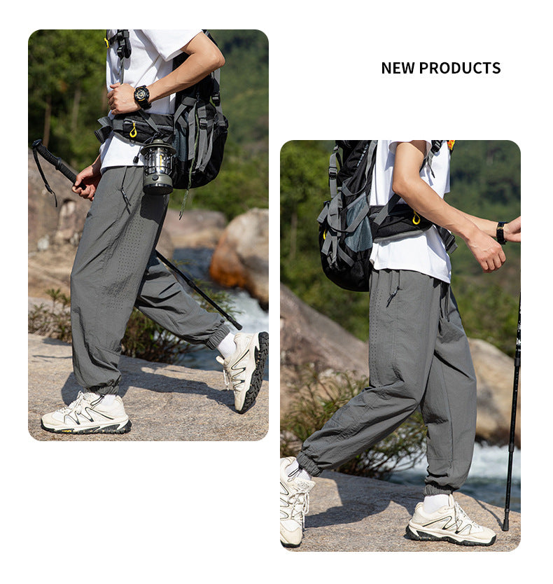 Versatile straight overalls mountain loose couple style long pants