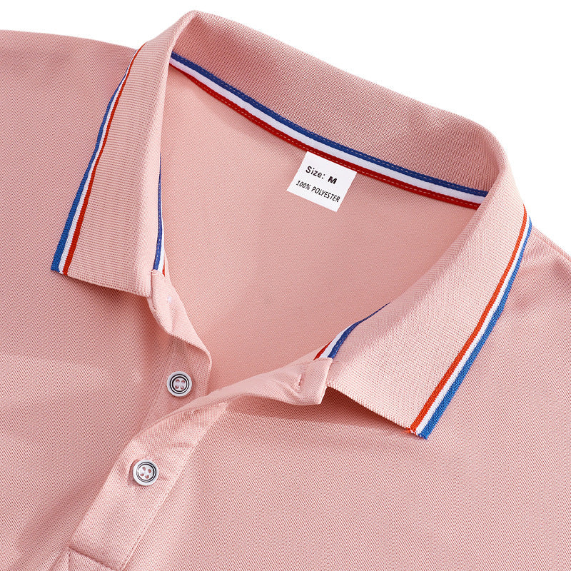 European size quick-drying polo shirt with lapel short sleeves