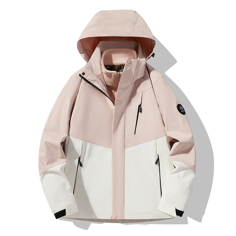 New waterproof waterproof three-in-one outdoor climbing jacket mountaineering clothing couple