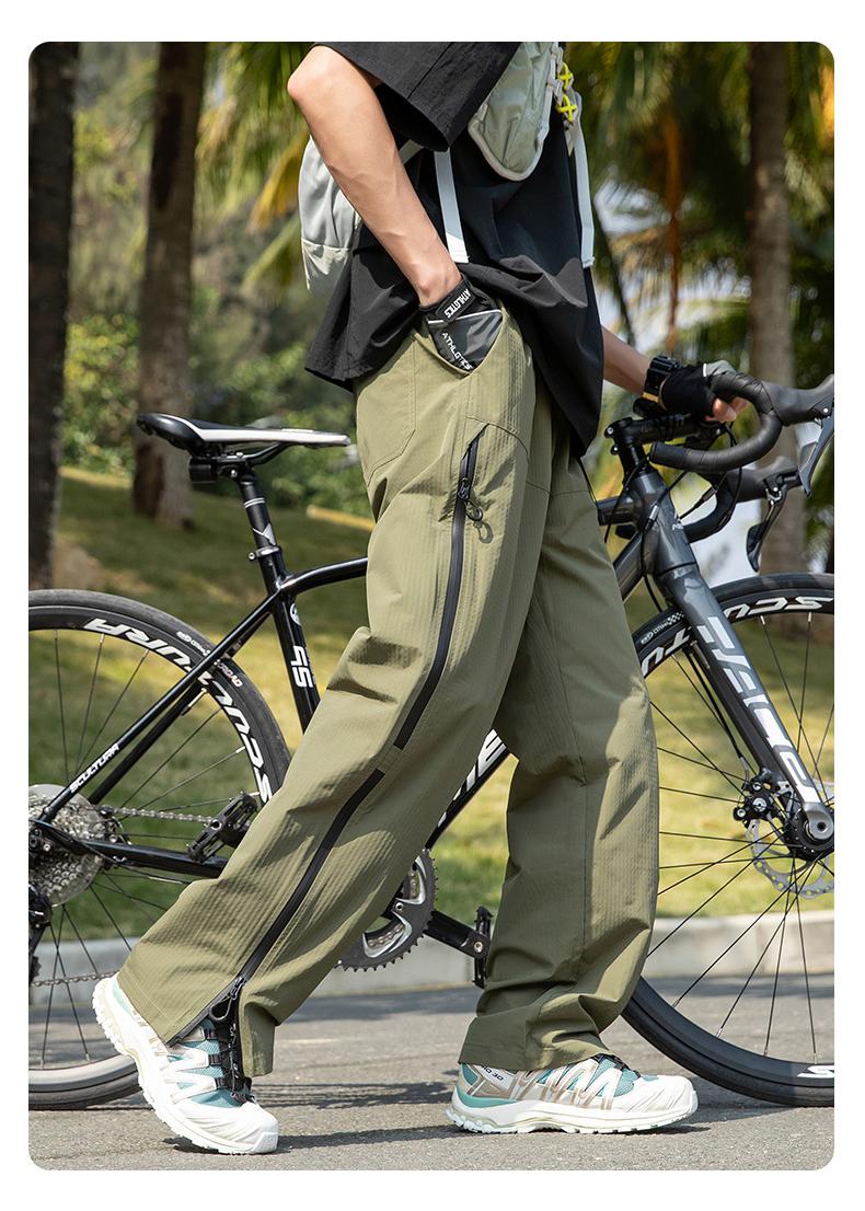 New three-proof outdoor waterproof quick-drying functional assault pants sports zipper wide-leg pants