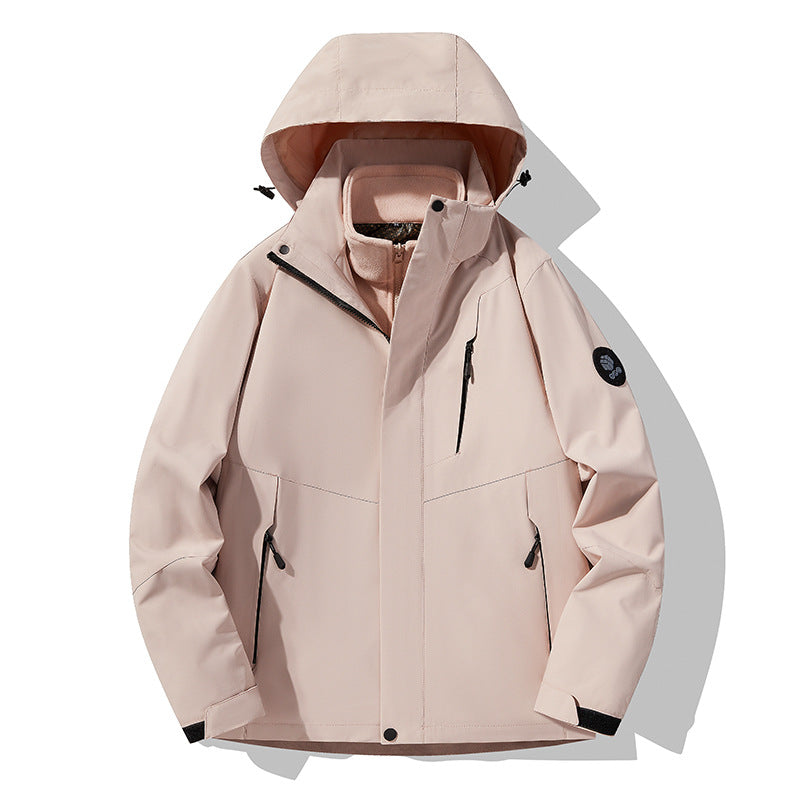 New waterproof waterproof three-in-one outdoor climbing jacket mountaineering clothing couple