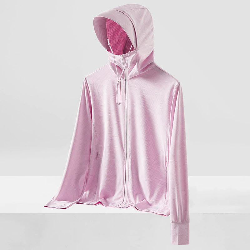 UPF50+ sun protection clothing, ice-feeling, UV-proof, summer thin female style