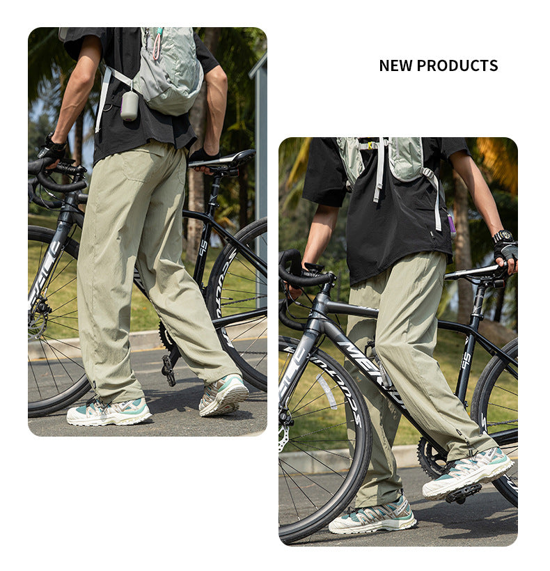 Ice silk light drape casual pants