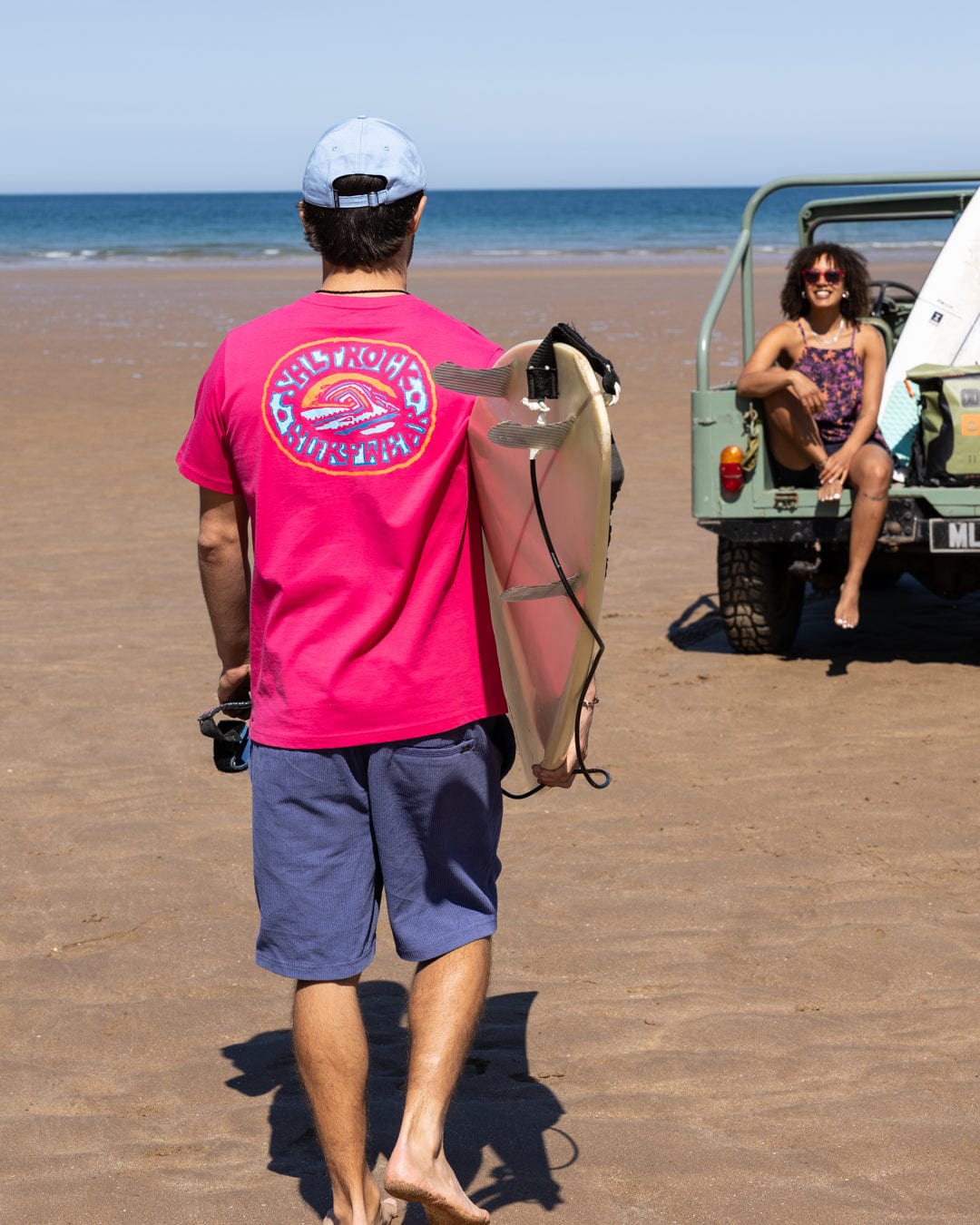 Saltrock Wave - Mens T-Shirt - Pink