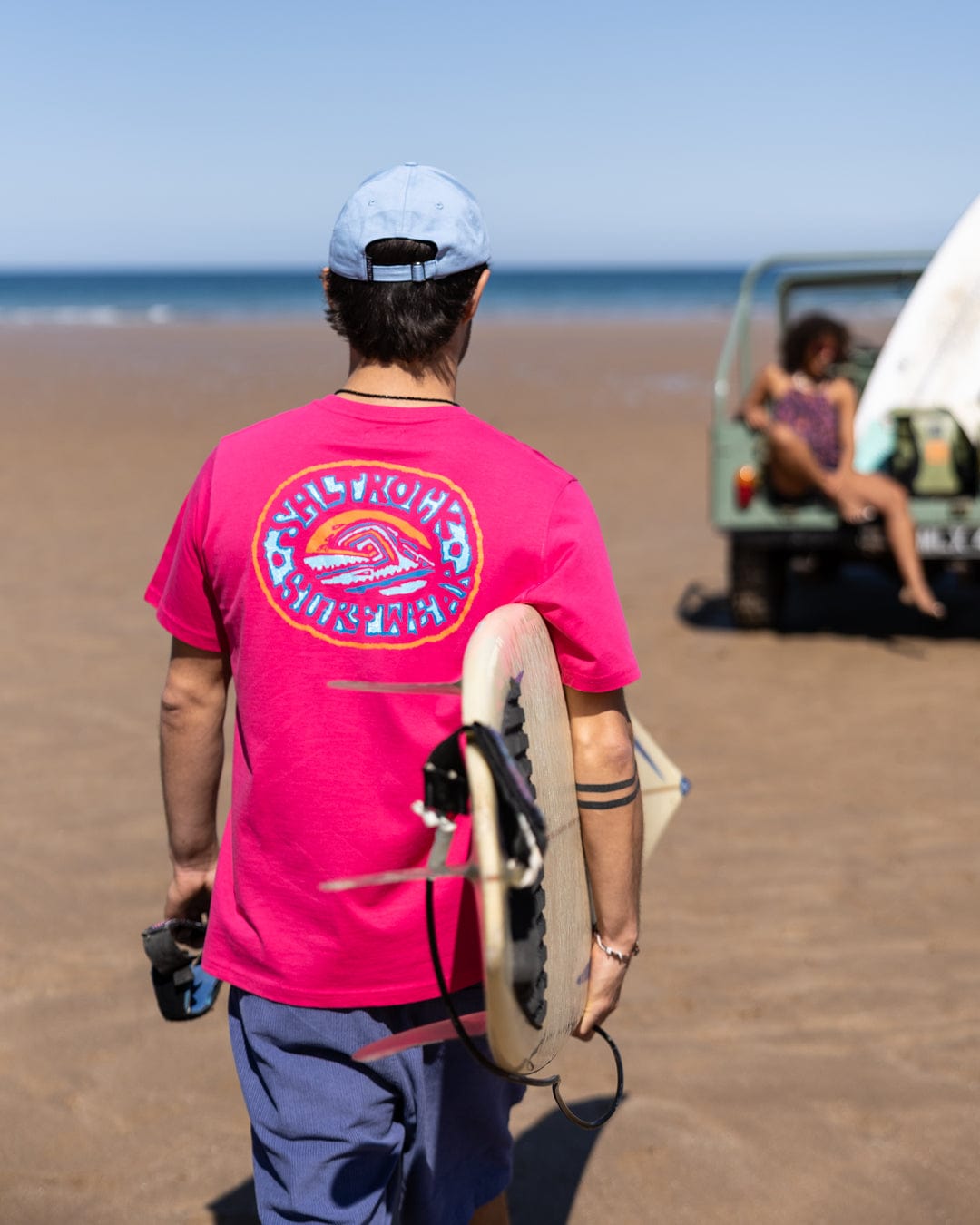 Saltrock Wave - Mens T-Shirt - Pink
