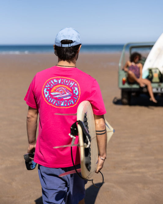 Saltrock Wave - Mens T-Shirt - Pink