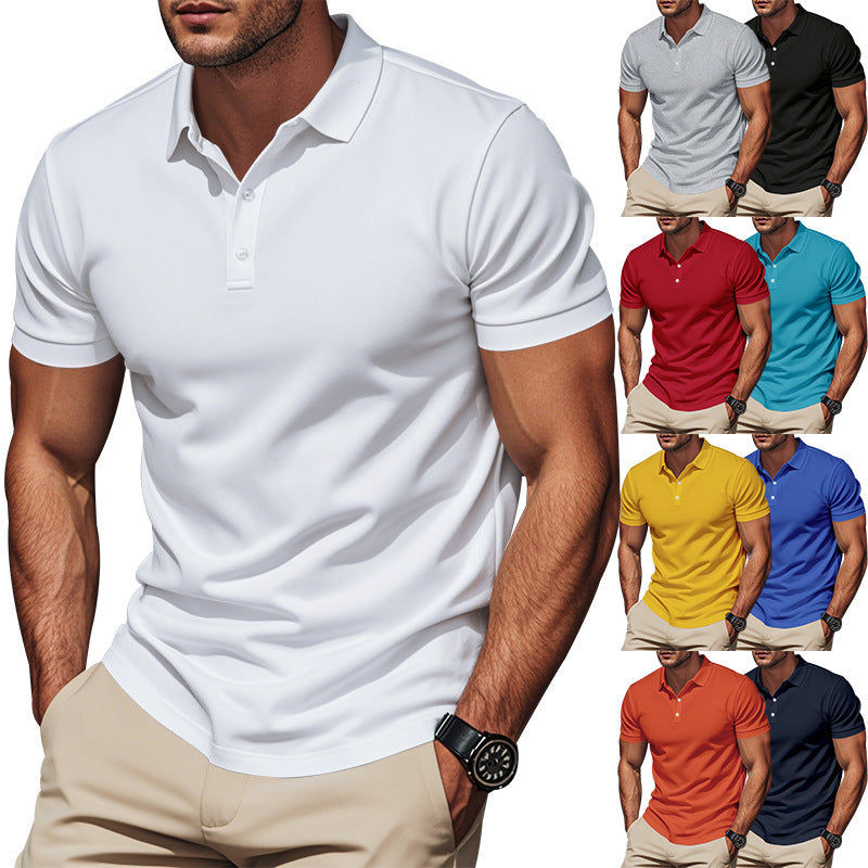 POLO shirt golf style gentleman loose breathable lapel short sleeve