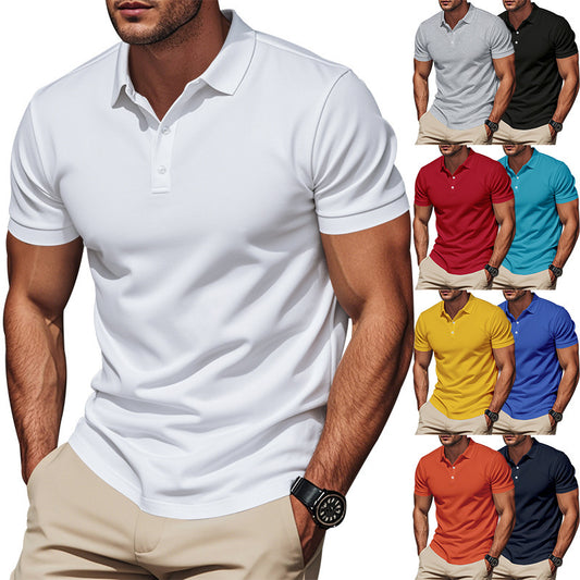 POLO shirt golf style gentleman loose breathable lapel short sleeve