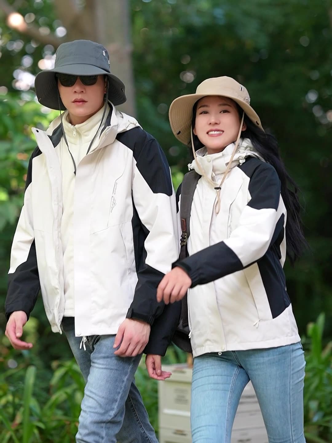 Men's three-in-one waterproof jacket, detachable, thick, outdoor, windproof and waterproof