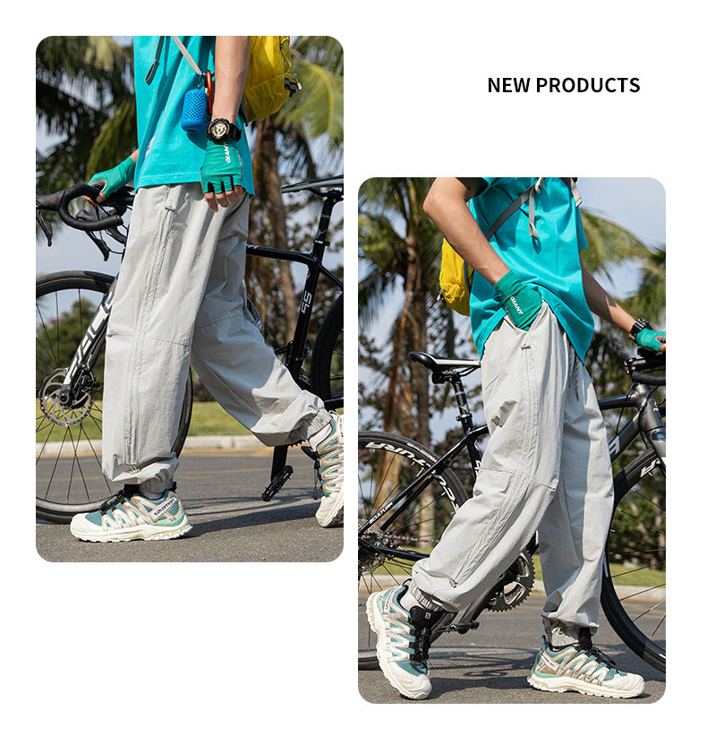 Outdoor sun protection trousers men PUF50 can be stored to prevent UV rays all-match casual couple trousers