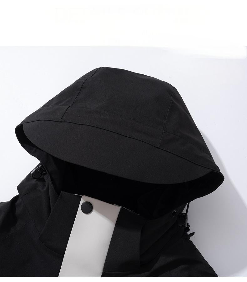 Men's and women's anti-virus waterproof mountaineering clothing three-in-one detachable jacket