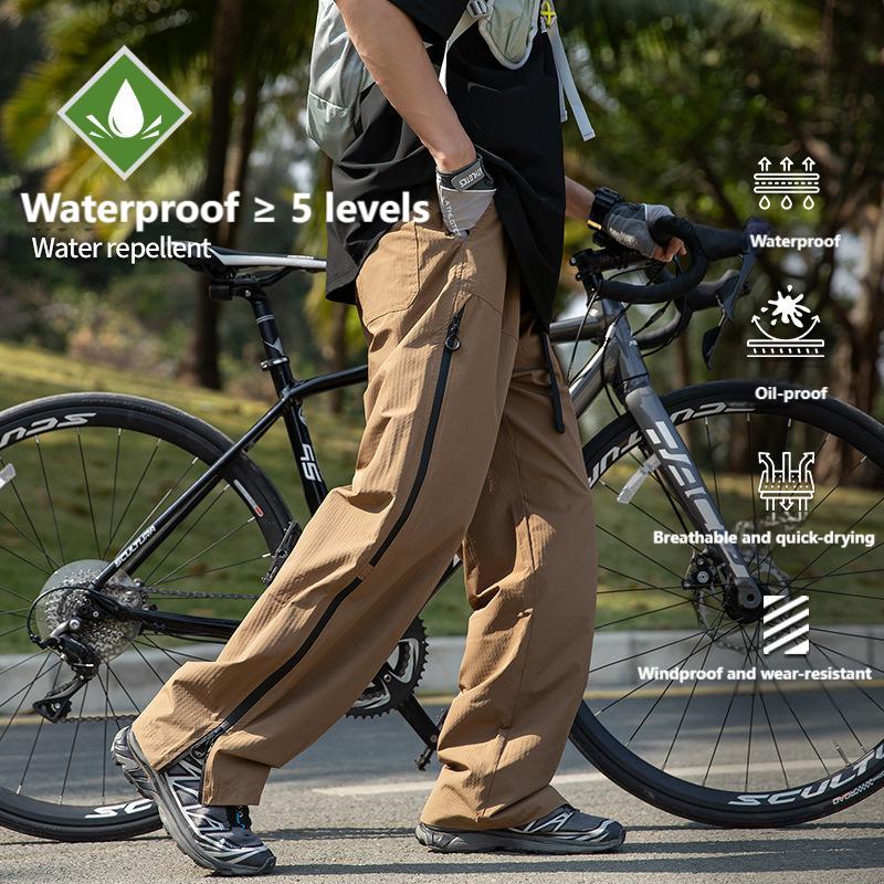 New three-proof outdoor waterproof quick-drying functional assault pants sports zipper wide-leg pants