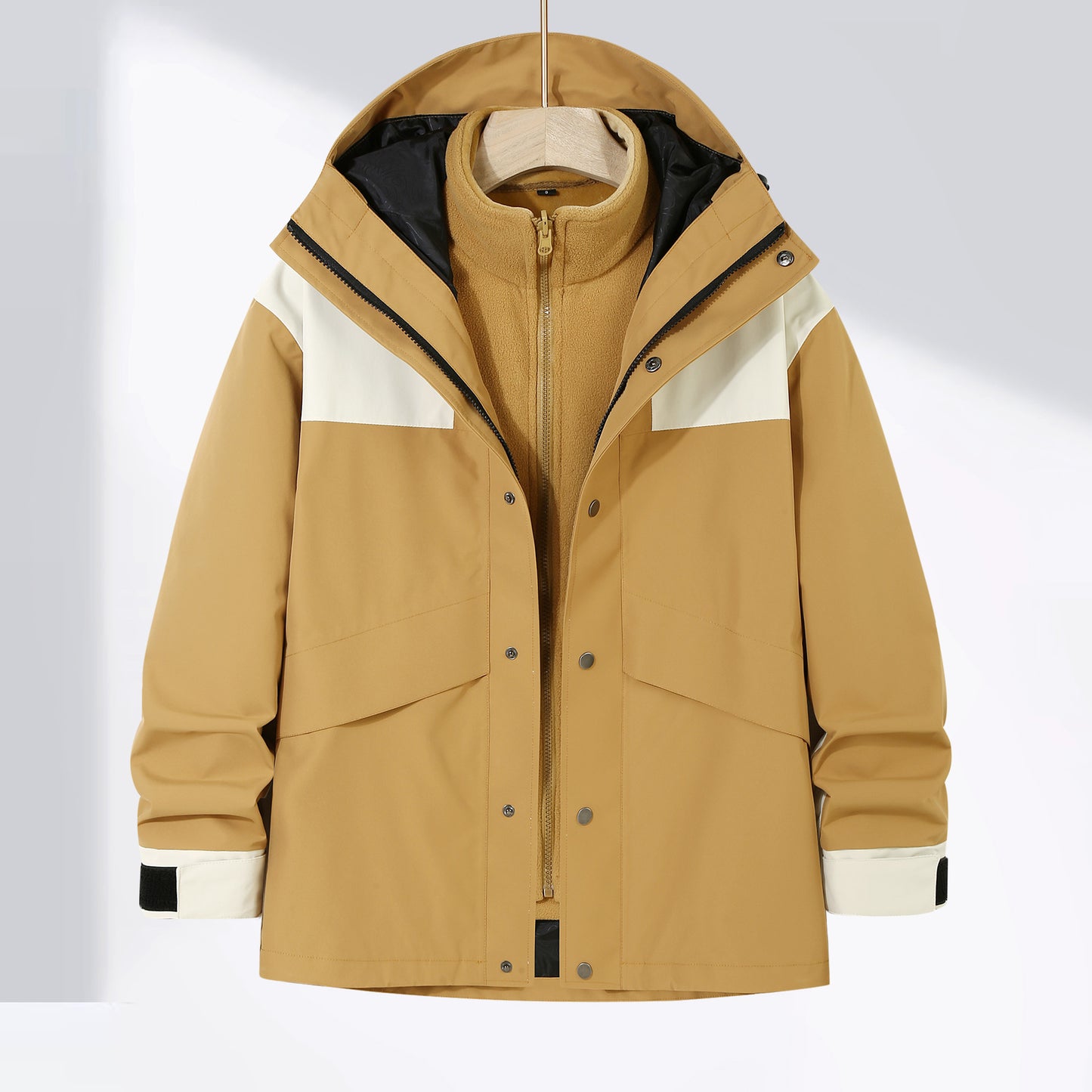 Three-in-one jacket for men and women, large size, sportswear