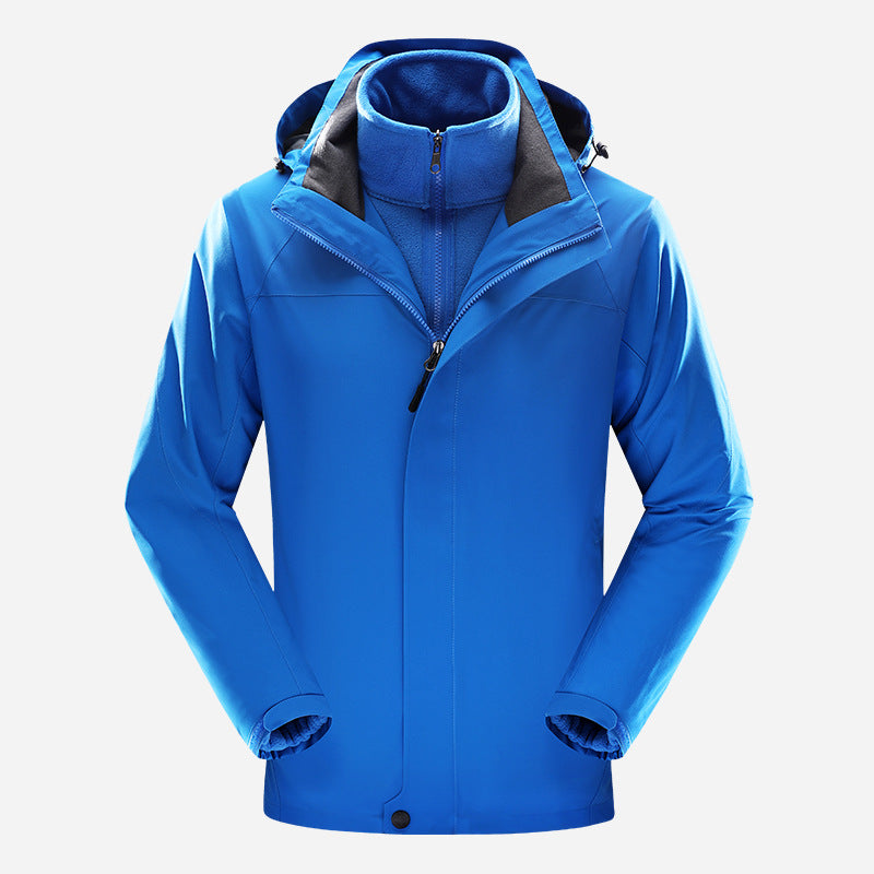 New outdoor three-in-one jacket two-piece set with detachable liner