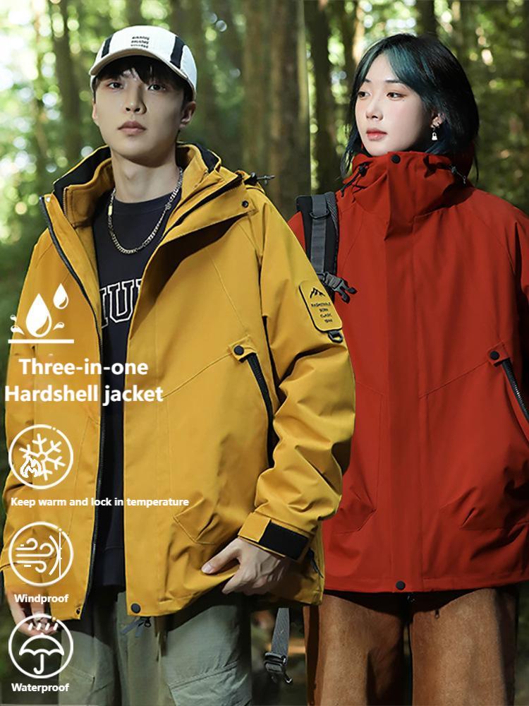 Three-in-one water-repellent jacket for men and women
