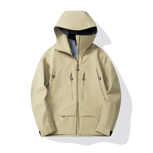 New autumn windproof and waterproof seamless laminated single-layer mountaineering suit