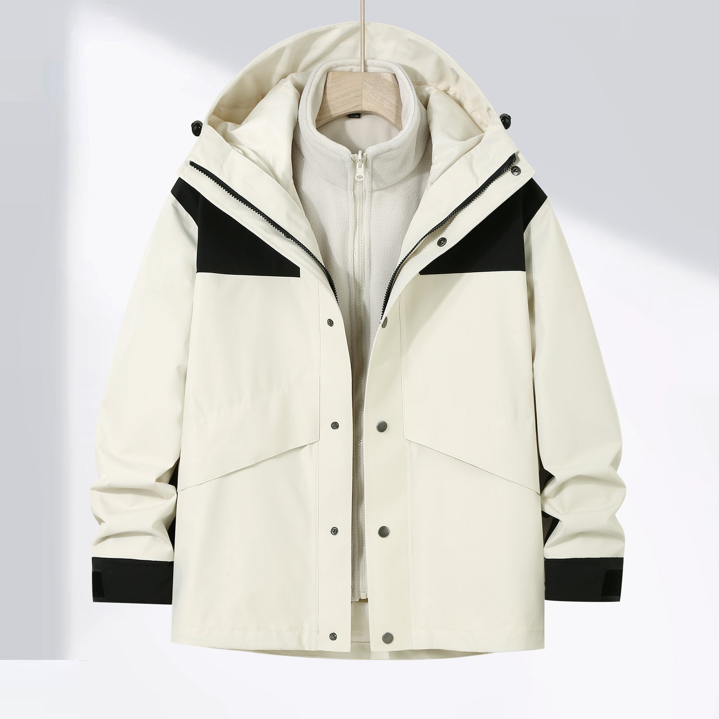 Three-in-one jacket for men and women, large size, sportswear