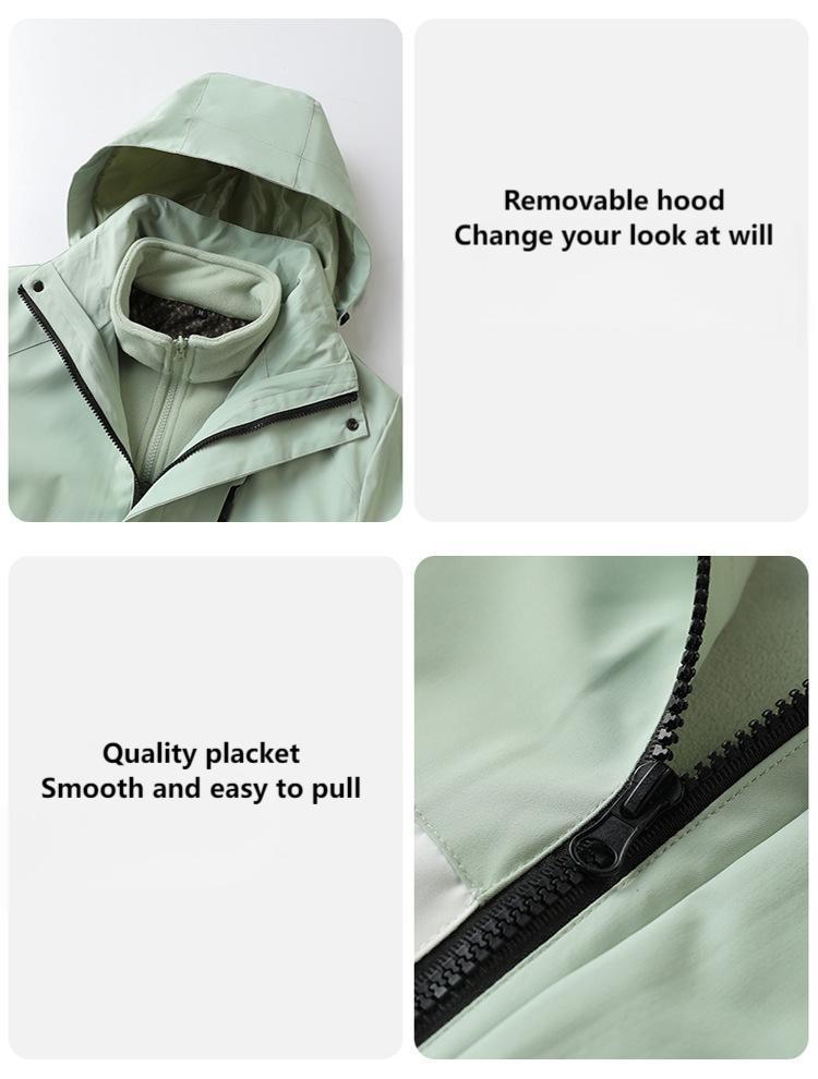 New waterproof waterproof three-in-one outdoor climbing jacket mountaineering clothing couple