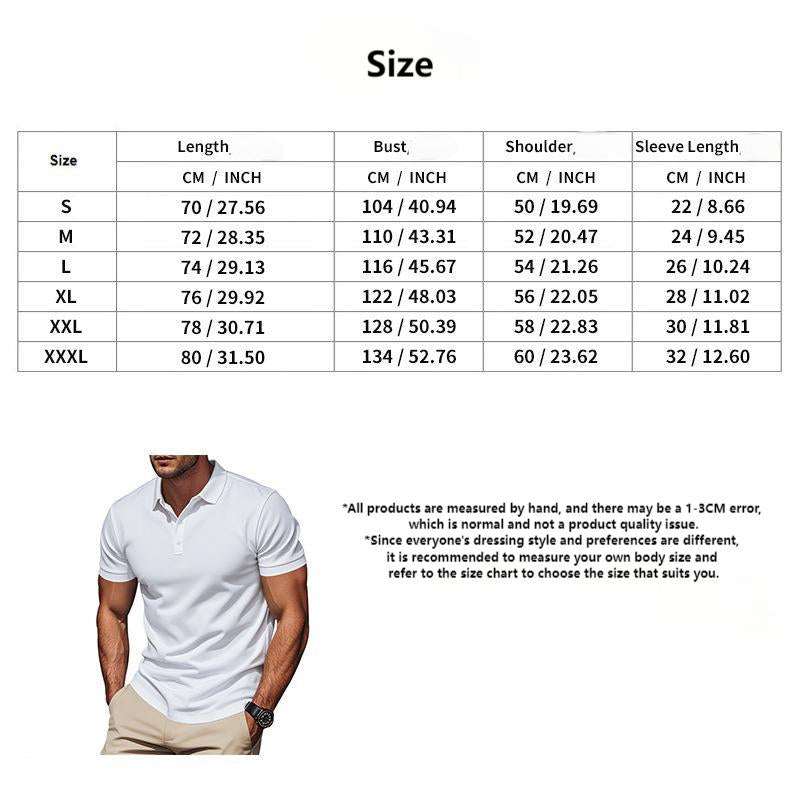 POLO shirt golf style gentleman loose breathable lapel short sleeve
