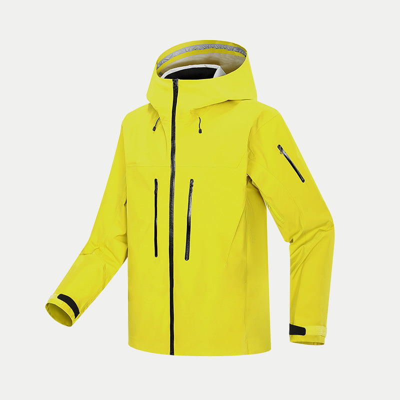 Spring and autumn hard shell jacket for men and women, windproof and waterproof, outdoor sports hiking