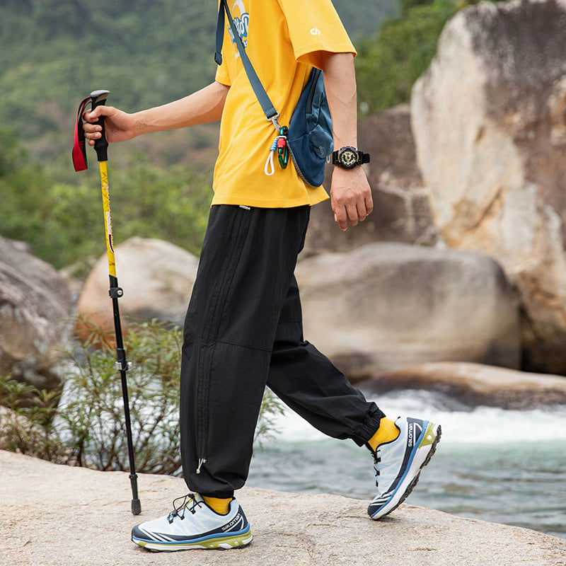 Outdoor sun protection trousers men PUF50 can be stored to prevent UV rays all-match casual couple trousers