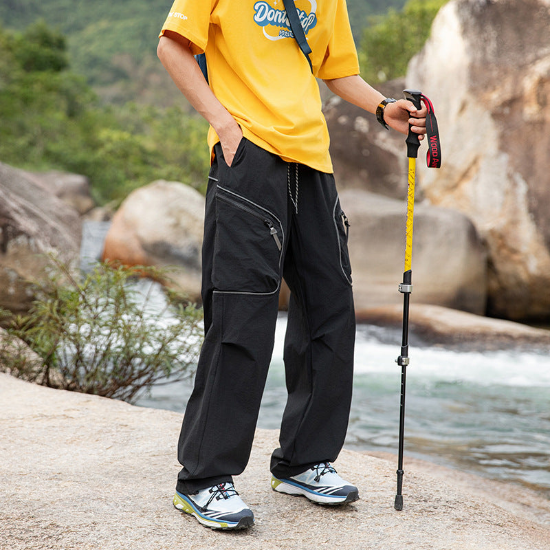 PUF50+ casual versatile storage overalls couple trousers