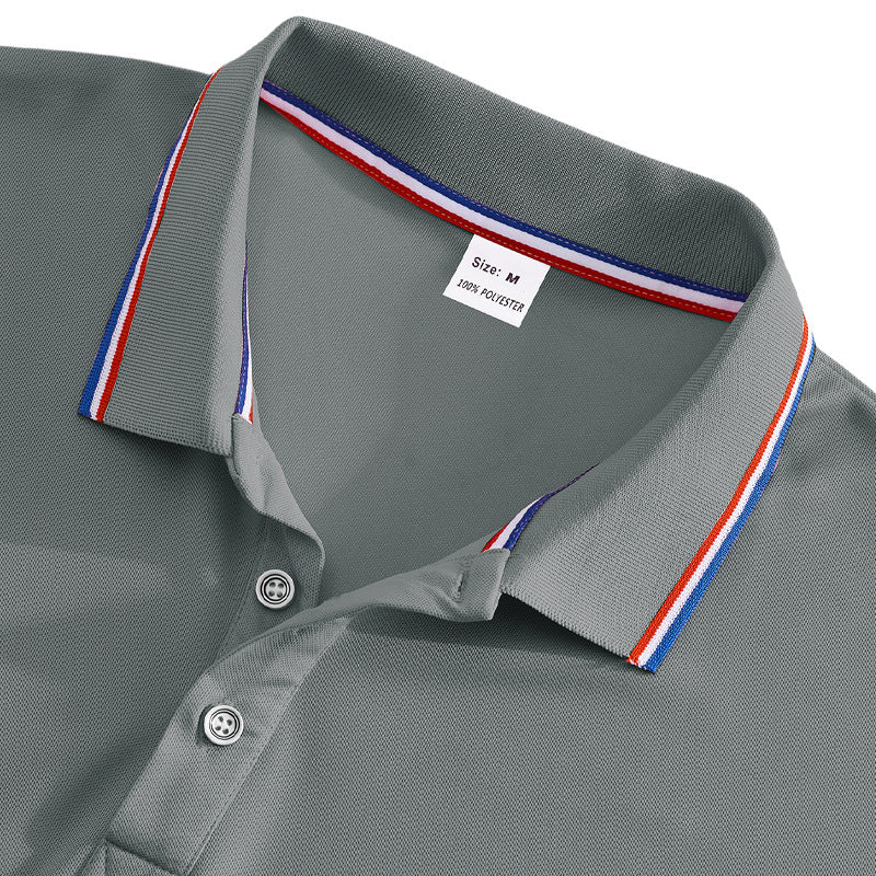 European size quick-drying polo shirt with lapel short sleeves