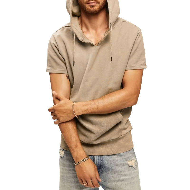 New Men's Pullover Sports Leisure Short Sleeve T-Shirt