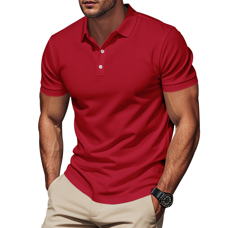 POLO shirt golf style gentleman loose breathable lapel short sleeve