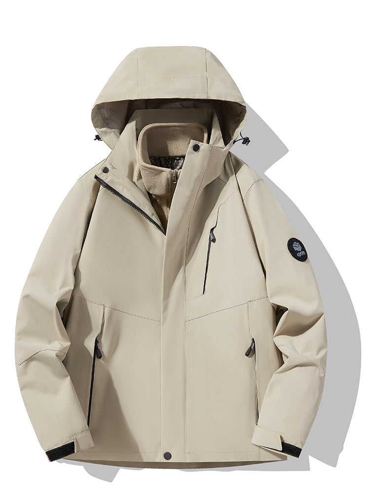 New waterproof waterproof three-in-one outdoor climbing jacket mountaineering clothing couple