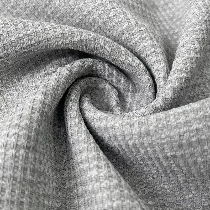 Waffle oversize solid color casual short sleeves