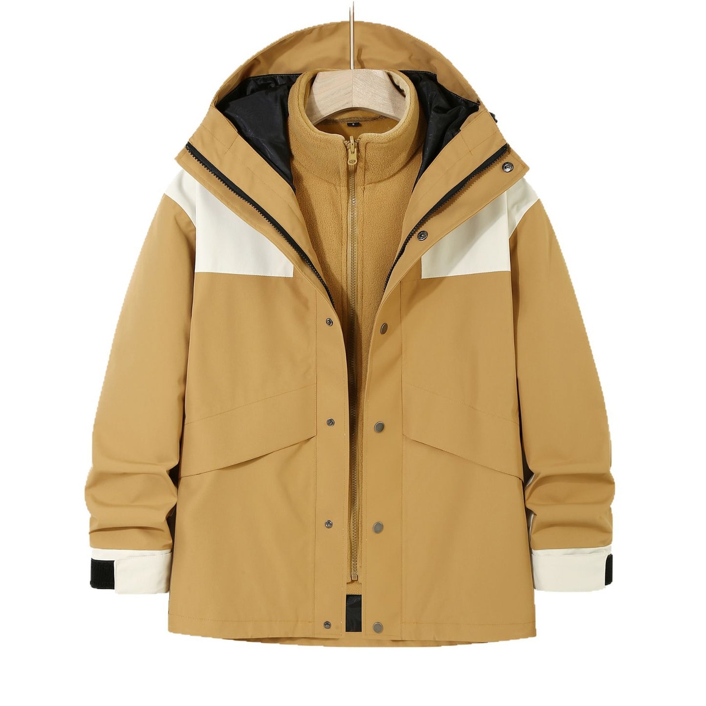 Three-in-one jacket for men and women, large size, sportswear