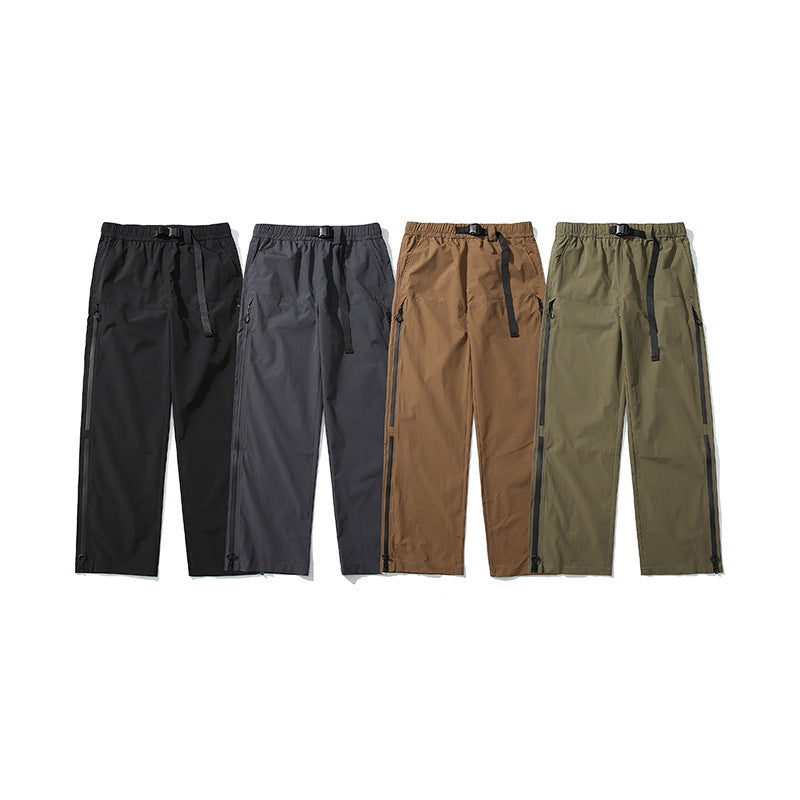 New three-proof outdoor waterproof quick-drying functional assault pants sports zipper wide-leg pants