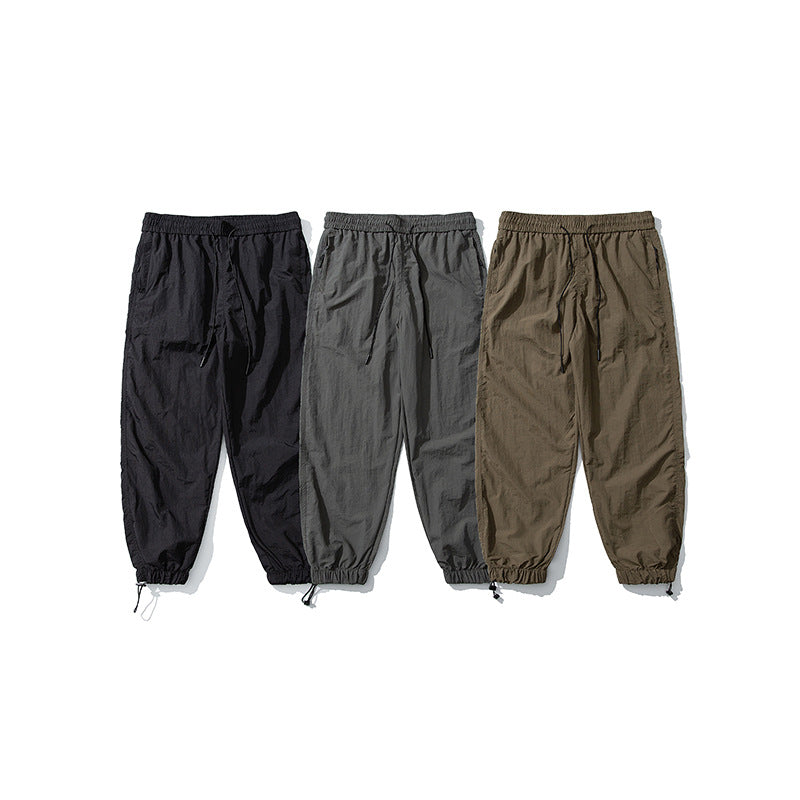 Versatile straight overalls mountain loose couple style long pants