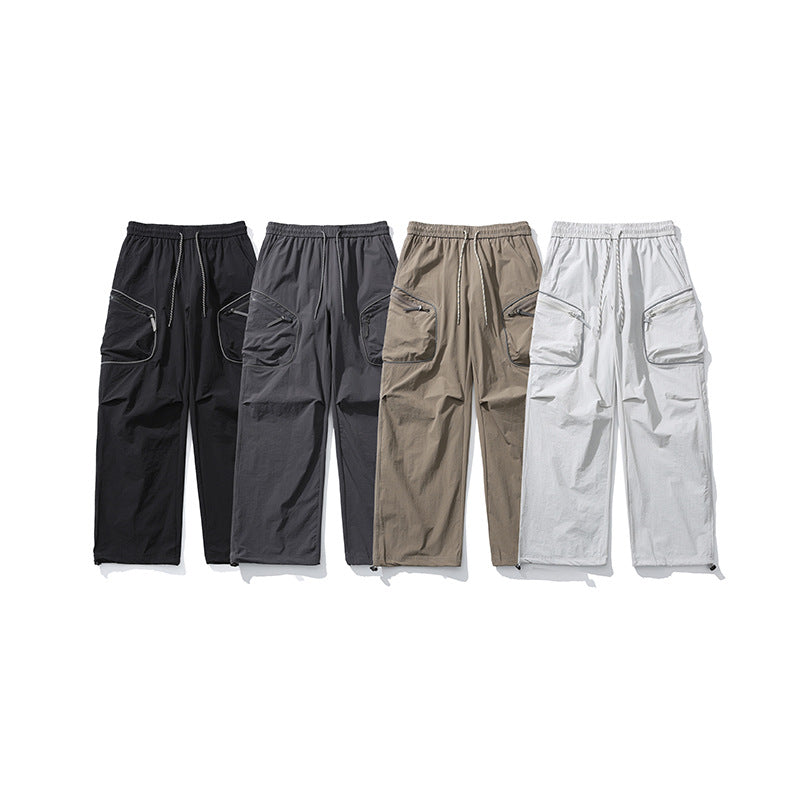 PUF50+ casual versatile storage overalls couple trousers