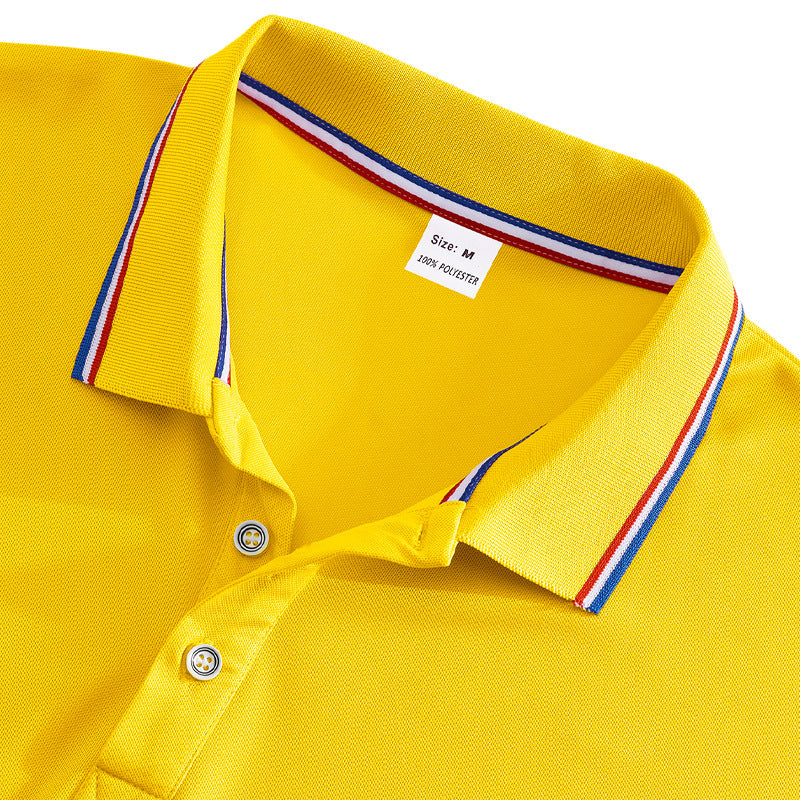 European size quick-drying polo shirt with lapel short sleeves