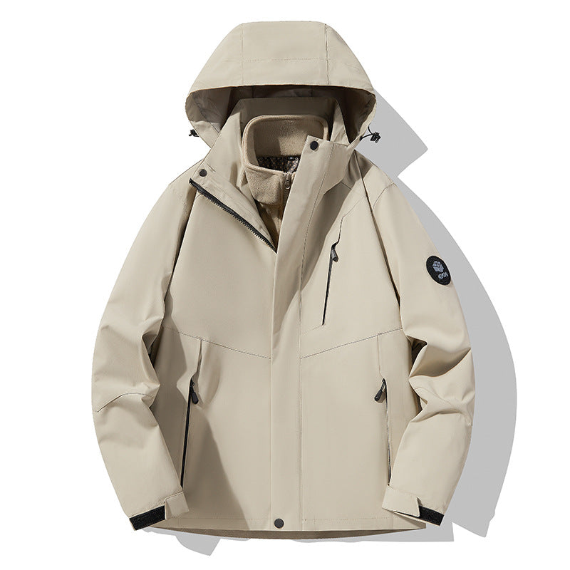 New waterproof waterproof three-in-one outdoor climbing jacket mountaineering clothing couple